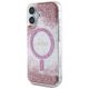 Etui Guess HC Resin Bottom Glitter do     iPhone 16 MagSafe różowy