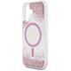 Etui Guess HC Resin Bottom Glitter do     iPhone 16 MagSafe różowy