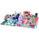 Pastelowy Zestaw Klocki drewniane Miasteczko + Mata puzzle 115 ele ZA5373
