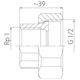 Ferro Półśrubunek do pomp 6/4"x1" 2szt. (SG17)