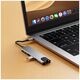 TECH-PROTECT HB02 HUB ADAPTER 6IN1 TYPE-C + USB2.0 + USB3.0 + HDMI 4K 30HZ + RJ45 + PD100W SPACE GREY