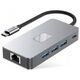 TECH-PROTECT HB05 HUB ADAPTER 9IN1 TYPE-C + USB2.0 + USB3.0 + HDMI 4K 60HZ + SD/TF + PD100W + RJ45 1000M SPACE GREY