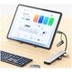 TECH-PROTECT HB06 HUB ADAPTER 9IN1 TYPE-C + USB2.0 + USB3.0 + SD/TF + AV3.5 SPACE GREY