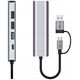 TECH-PROTECT HB03 HUB ADAPTER 5IN1 TYPE-C + USB2.0 + USB3.0 + RJ45 SPACE GREY