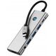 TECH-PROTECT HB04 HUB ADAPTER 9IN1 TYPE-C + USB2.0 + USB3.0 + HDMI 4K 60HZ + SD/TF + PD100W + AV3.5 SPACE GREY