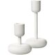 Κηροπήγια Iittala Nappula 107+183 mm, λευκές 2 τεμ. 13487015 6428501111492