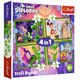 Puzzle 4w1 Świat Smoka Diplodoka Trefl