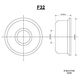 Syfon McAlpine Rozeta maskująca głęboka 32mm biała (F32)