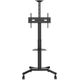VISION Professioneller Display-Bodenstander - LEBENSLANGE GARANTIE - Stahlkonstruktion - Trolley passt fur Displays 31-80" mit VESA-Grossen bis zu 600 x 400 - Dreht von Hoch- zu Querformat - Kurbelgriff zur Hohenverstellung - Neigungsverstellung - Lap