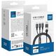 Blue Star BLUE STAR kabel 4w1 Typ C / USB A do Micro USB / Lightning / Typ C 2,4A 12W Cafule C172 1,2 m czarny