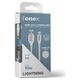 Καλώδιο δεδομένων Fonex USB σε Lightning 10W Fabric 1m By Fonex White 13452824 8026386238020