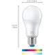 WiZ 60W E27 Standardform Tunable Baltas & Color Doppelpack