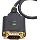 StarTech 1P1FFC-USB-SERIAL kabel równoległy Czarny 0,3 m USB Typu-A DB-9