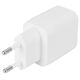 USB GaN sieninis įkroviklis DELTACO, 1x USB-A 18, W 1x USB-C PD 30 W, PPS / USBC-AC155 / 1903158