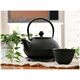 Cast iron teapot with filter MPLCo, with cups, black, 0.8 L