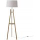 Lampa podłogowa Boltze Lampa stojąca do salonu AVAL, klosz z materiału imitującego len, 153 cm