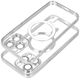 OEM Futerał ELECTRO MAG COVER kompatybilny z MagSafe do IPHONE 11 Pro Max srebrny