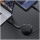 Kabel przewód USB-C - USB-C zwijany z organizerem 60W - czarny Kabel przewód USB-C - USB-C zwijany z organizerem 60W - czarny