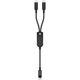 2w1 Kabel przewód podwójny USB-C - 2x USB-C 100W 480Mb/s - czarny 2w1 Kabel przewód podwójny USB-C - 2x USB-C 100W 480Mb/s - czarny