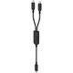2w1 Kabel przewód podwójny USB-C - 2x USB-C 100W 480Mb/s - czarny 2w1 Kabel przewód podwójny USB-C - 2x USB-C 100W 480Mb/s - czarny