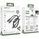 2w1 Kabel przewód podwójny USB-C - 2x USB-C 100W 480Mb/s - czarny 2w1 Kabel przewód podwójny USB-C - 2x USB-C 100W 480Mb/s - czarny