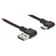 Kabel USB Delock KABEL USB-C(M)->USB-A(M) 2.0 0.2M KĄTOWY PRAWO CZARNY DELOCK