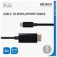 Deltaco USB-C - Καλώδιο DisplayPort Καλώδιο USB DELTACO 4K UHD, paauksuotos jungtys, 2m, juodas / USBC-DP200-K / R00140015 13026765 7333048053077