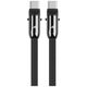 Kabel 2w1 USB C smycz 1m czarny