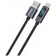 Kabel Dudao L7T USB-A - USB-C 66W z wyświetlaczem LED 1m - czarny