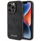 Guess Guess GUHCP15LP4EPMK iPhone 15 Pro 6.1" czarny/black hardcase Leather 4G Stamped