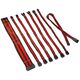 Kolink Kolink Core Pro Braided Cable Extension Kit 12V-2x6 Type 1 - Jet Black/Racing Red