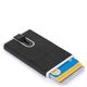 Piquadro Piquadro, Black Square, Leather, Card Holder, Square Sliding System, PP4825B3R-N, Black, For Men For Men