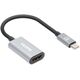 Adapter USB Manhattan Manhattan 153973 adapter kablowy 0,11 m USB Type-C HDMI Szary