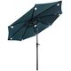 PARASOL OGRODOWY Z OŚWIETLENIEM ŻARÓWKI LED 270CM TURKUSOWY