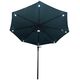 PARASOL OGRODOWY Z OŚWIETLENIEM ŻARÓWKI LED 270CM TURKUSOWY