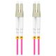 Lanberg Patchcord światłowodowy Lanberg MM LC/UPC-LC/UPC DUPLEX 3.0MM OM4 50/125 LSZH 0.5m fioletowy