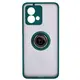 Bizon Case Hybrid Ring Motorola Moto G84 5G smoky with a dark green frame
