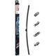Car wiper without frame BOSCH, 700 mm, 4 mounting adapters