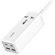 LDNIO SC1418 power strip with 1 AC outlet, 2x USB, 2x USB-C, 2500W (white)