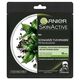 Garnier Garnier, Skin Active - Pure Charcoal, Paraben-Free, Mattifying & Hydrating, Sheet Mask, For Face, Day, 28 g For Women