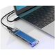Kieszeń Orico Obudowa dysku SDD M.2 Orico, NVME, USB-C 3.1 Gen.2, 10Gbps (niebieska)
