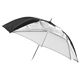 Massa Parasolka 2w1 BiaŁa - Dyfuzor + OdbijajĄca - Srebrna / 110 Cm
