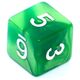Rebel Komplet kości REBEL RPG - Dwukolorowe - Zielono-żółte (106471)