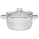 Maku Kitchen Life Basic nerūdijančio plieno puodas su stikliniu dangčiu  6,5 L 24 cm