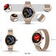 Smartwatch Damski Veltori VT340-1 Złota Bransoleta + Różowy Pasek Silikonowy