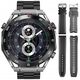 Smartwatch Veltori VT100-1 + Czarny Pasek Silikonowy + Czarny Eko Skóra