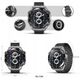Smartwatch Veltori VT100-1 + Czarny Pasek Silikonowy + Czarny Eko Skóra