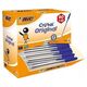 BIC Cristal Medium, Clip, Stick ballpoint pen, Blue, 100 pc(s), Medium