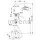 INVENA DOKOS shower system: rain and hand shower, stand, faucet