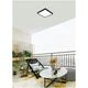 Ceiling LED outdoor light EGLO ARGOLIS 2, IP44, 20.5W, 3000K, 2400lm, black, 28.5x28.5x3 cm